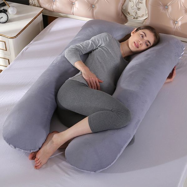 pregnancy women body cotton pillow pregnant pillow u shape maternity sleeping support pillow for side sleeper pregnant women c1002